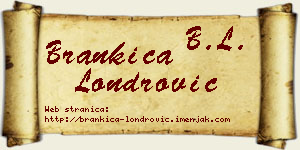 Brankica Londrović vizit kartica